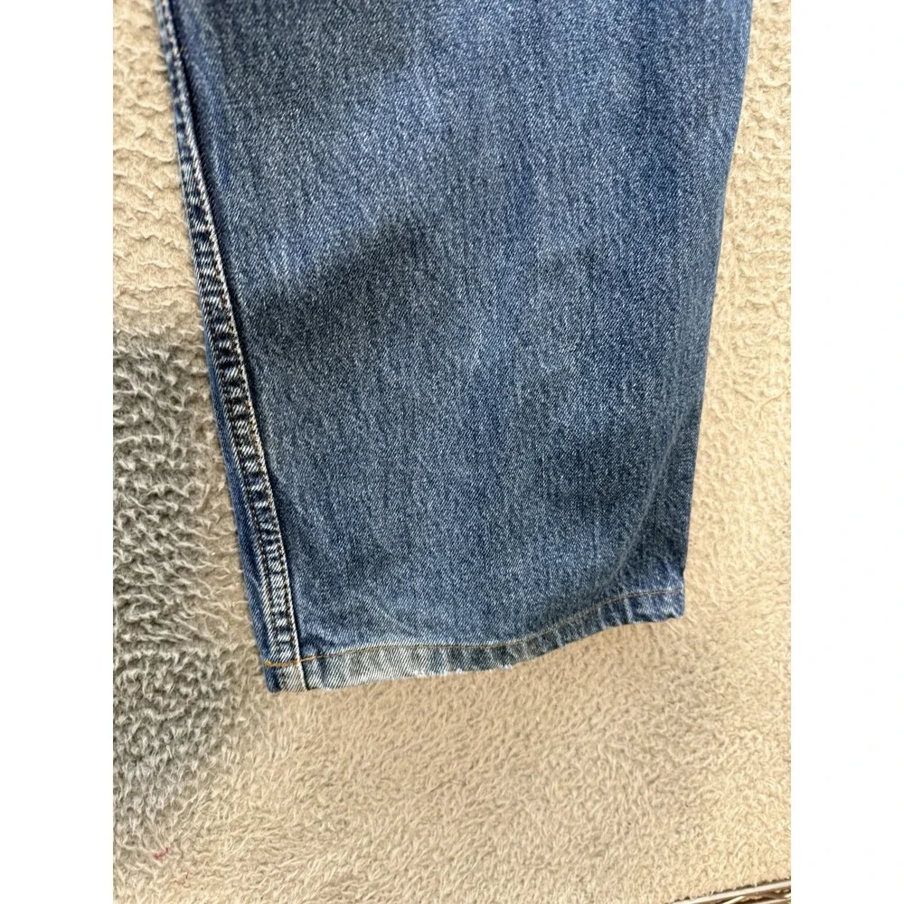 Levis 550 Jeans Mens 38x32 Blue Relaxed Fit Workwear Grunge‎ Skater HEMMED *